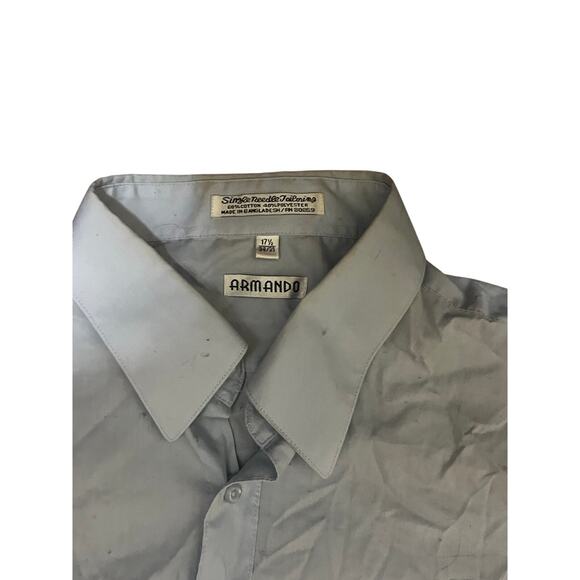 Armando Men’s Blue Button Down Size Large - Picture 2 of 3